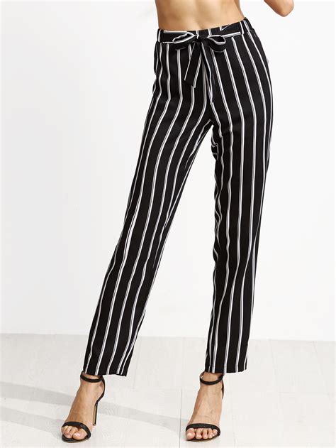 black and white vertical striped pants|vertical striped pants for women.